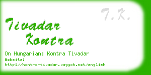 tivadar kontra business card